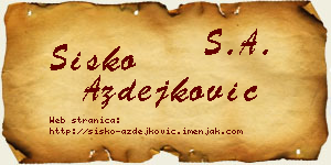 Sisko Azdejković vizit kartica